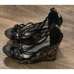 Guess Snakeskin Platform Wedges- Size 7.5